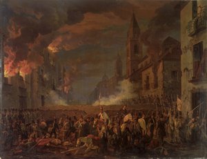 De Verovering van Catania door het 4e Bern Regiment in de Nacht van 5-6 April, 1849